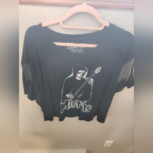 Torrid Black Misfits Graphic Crop Top